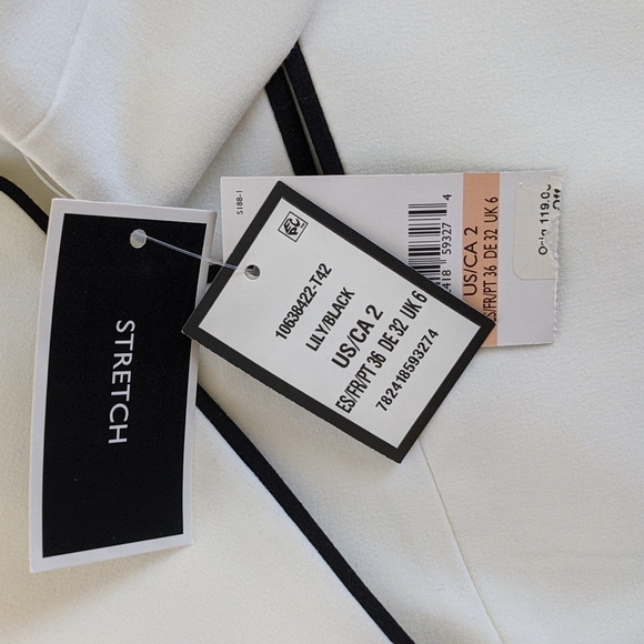 Nine West Jacket NWT Size 2 Cream and Black - Picture 5 of 7